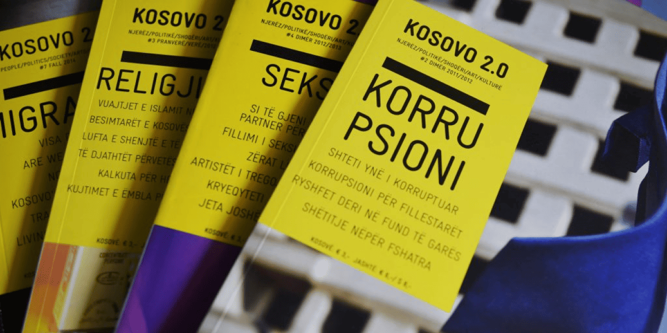 Colorful magazines stack