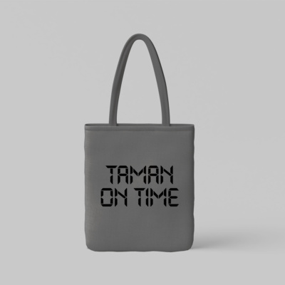 “Taman on Time” Gray Tote Bag