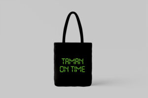 "Taman on Time" Black Tote Bag book cover
